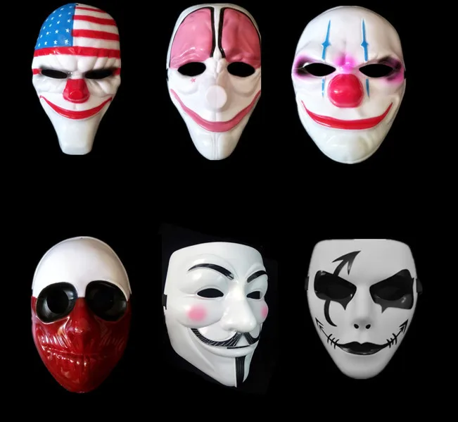 

Halloween clown-mask killer clown mask Horror wigs Funny Devil Masquerade Rubber Latex Masks anonymous
