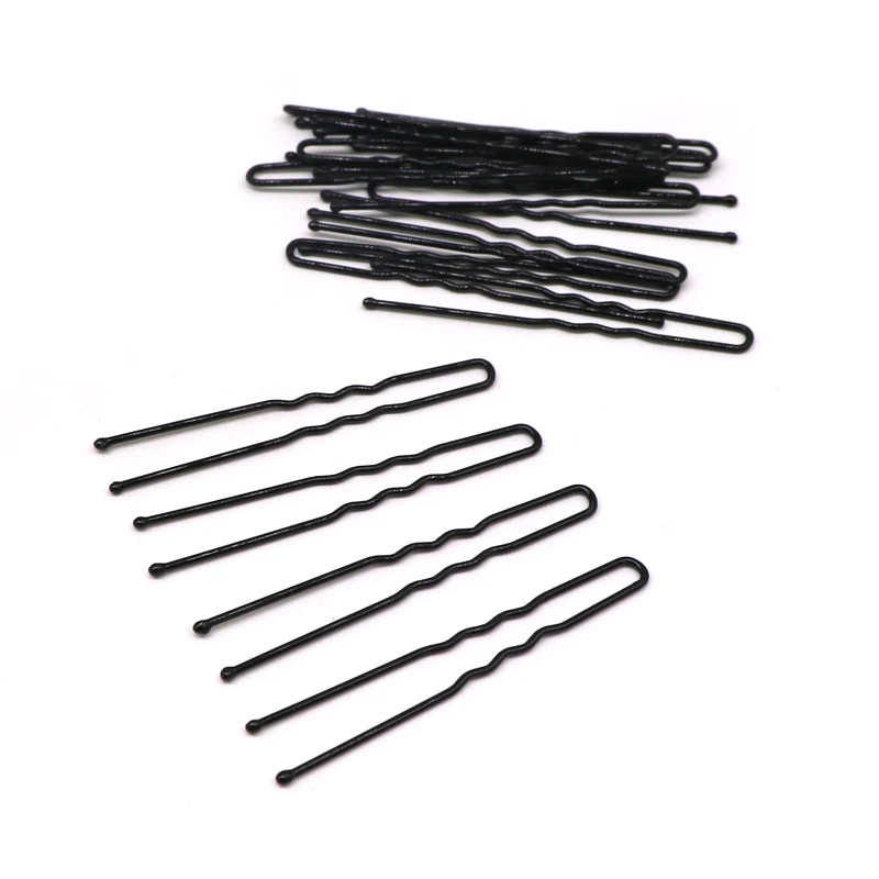 90pcs Black Hair Pin Hair Clips Metal Thin U Shape Hairpins For