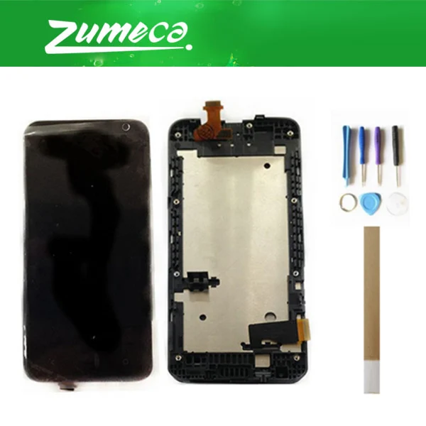 

High Quality For HTC Desire 300 LCD Display Screen+Touch Screen Digitizer Assembly Replacement Part With Frame Black Color+Kits