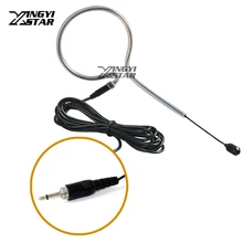 Single Earhook Wired Condenser Headset Microphone 3.5mm Screw Thread Connector Mic Mike For Wireless System Bodypack Transmitter