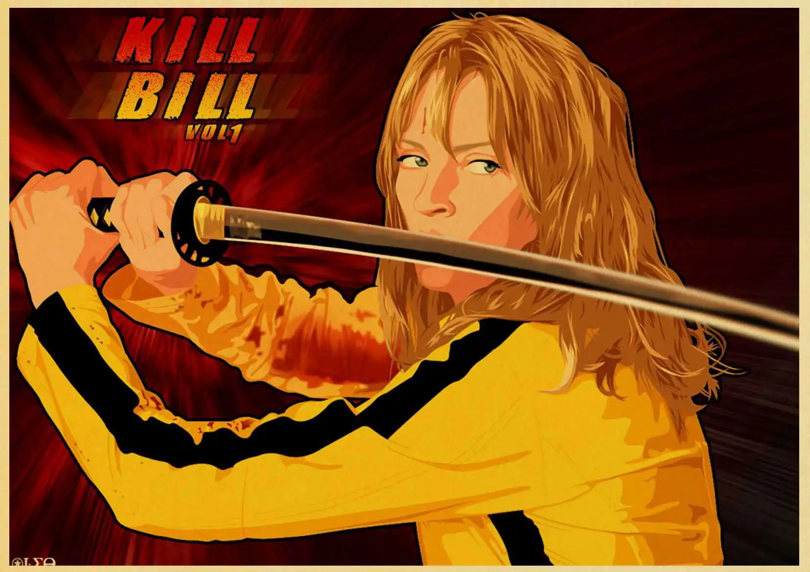 Классический фильм kill bill винтажные плакаты печать настенная живопись высокого качества декор плакат настенная живопись украшение дома