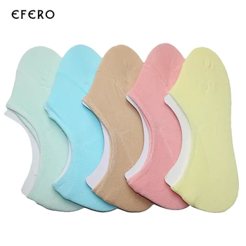 

7Pair Non-Slip Invisible Socks For Women No Show Socks Funny Slippers Women Low Cut Short Socks Art Solid Color Boat Sock Meias