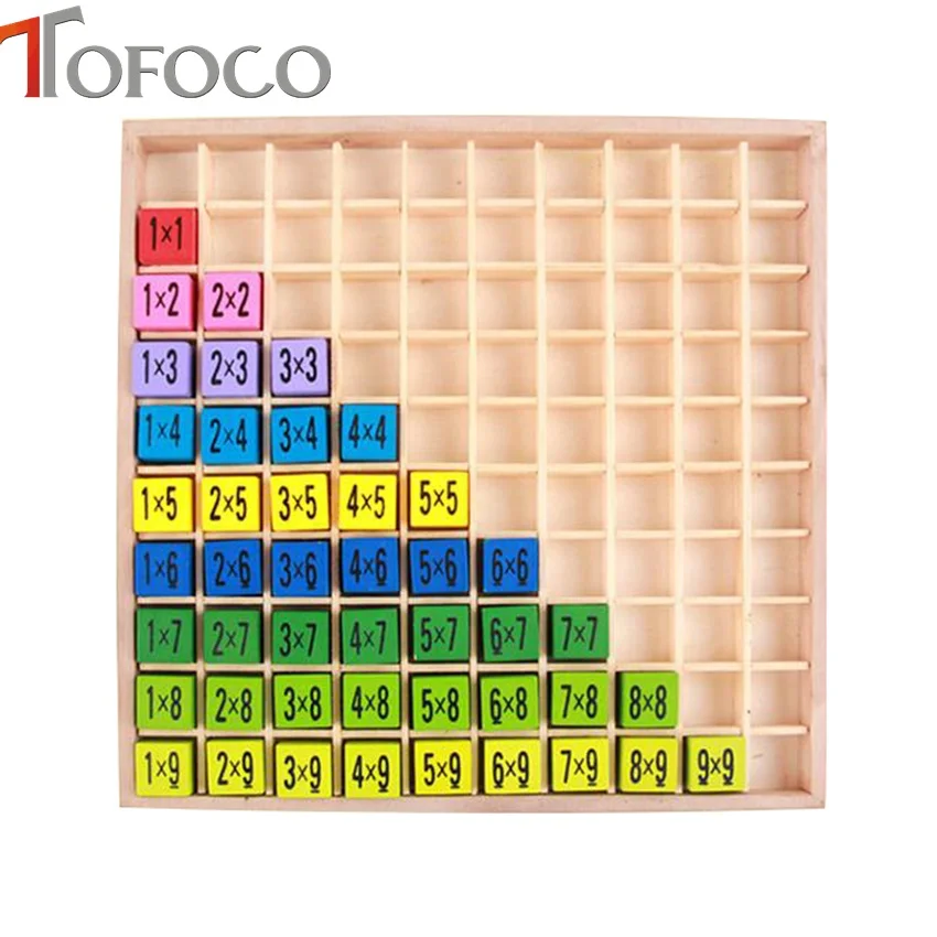 TOFOCO 10*10 детские развивающие игрушки 99 таблица умножения математическая игрушка