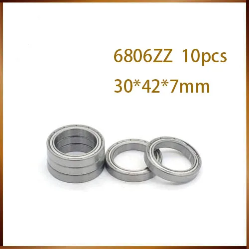 Подшипник abec 6806ZZ 30*42*7 (мм) 10 шт. металлический герметичный подшипник 6806 6806Z из