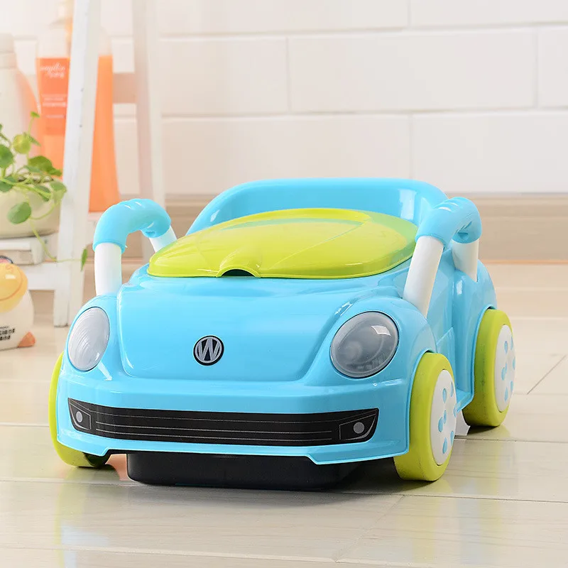 2017 Brand Cute Beetle Car Style Baby Potty Trainer Plastic Kids Toilet Travel Potty Chair Free Shipping Urinary Potty Boy Girl05