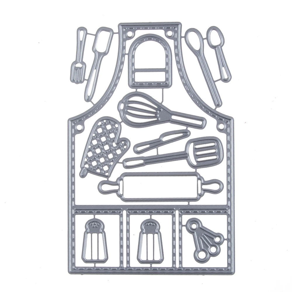 

New Cute Kitchen Metal Cutting Dies Apron Tools Pattern Die Craft Embossing Stencil For DIY Paper Cards Scrapbooking Decoration