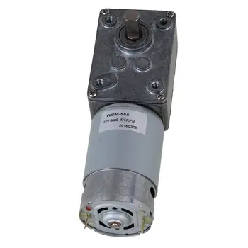 

6000RPM Right Angle High Torque Turbo 12V Electric Worm Geared DC Motor with Metal Output Shaft 176RPM 44RPM 7RPM 17RPM