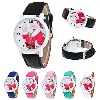

Christmas Day Watch Gift Women Leather Band Watches Analog Quartz Vogue Watches Wrist watch Fashion Couple Watch
