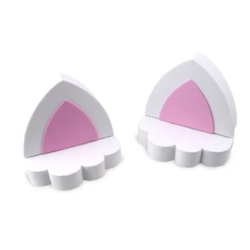 

Super Cute Stylish EVA Cat Ears Car Stickers For Car Roof Refitting Vehicle Decal 3D Vinyl car Accessories Pink Black White