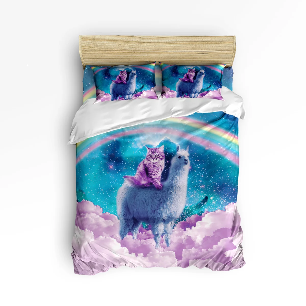 

Arts 3d Sapce Rainbow Lama Cat 3 Pcs 4 Pcs Bedding Set Star War Duvet Cover Set Comforter Bedding Sets Adult Kid Free Shipping