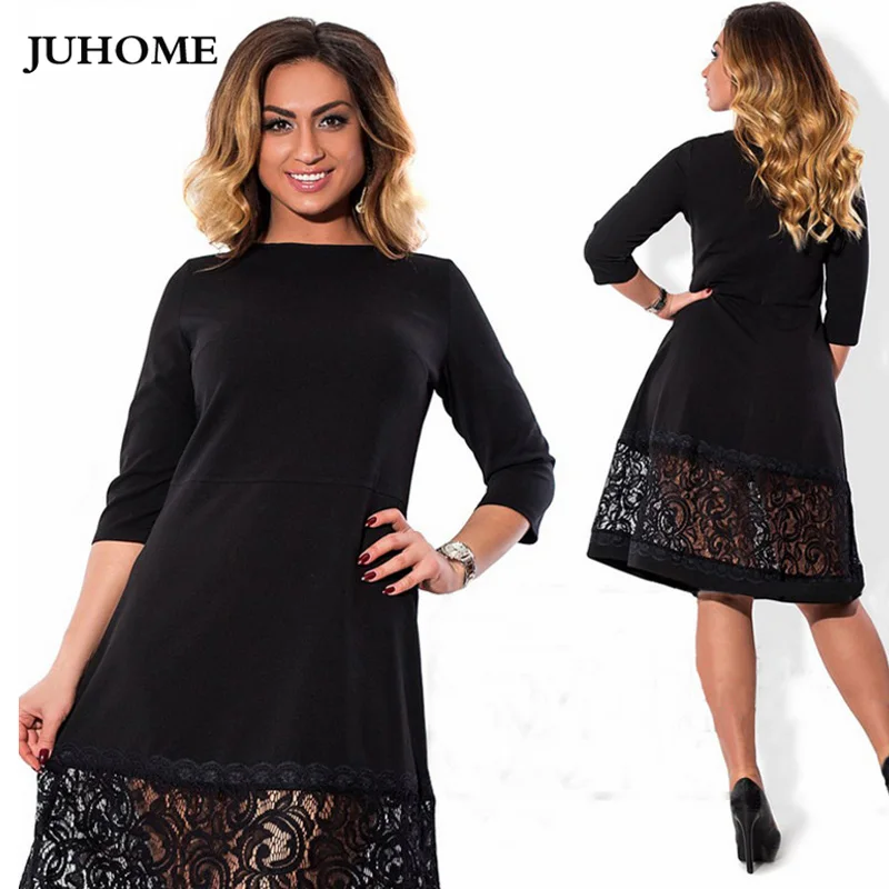 

high quality women fashion 2018 new autumn dress 5xl 6xl large size vintage retro dress For Fat robe femme lady bodycon clothes