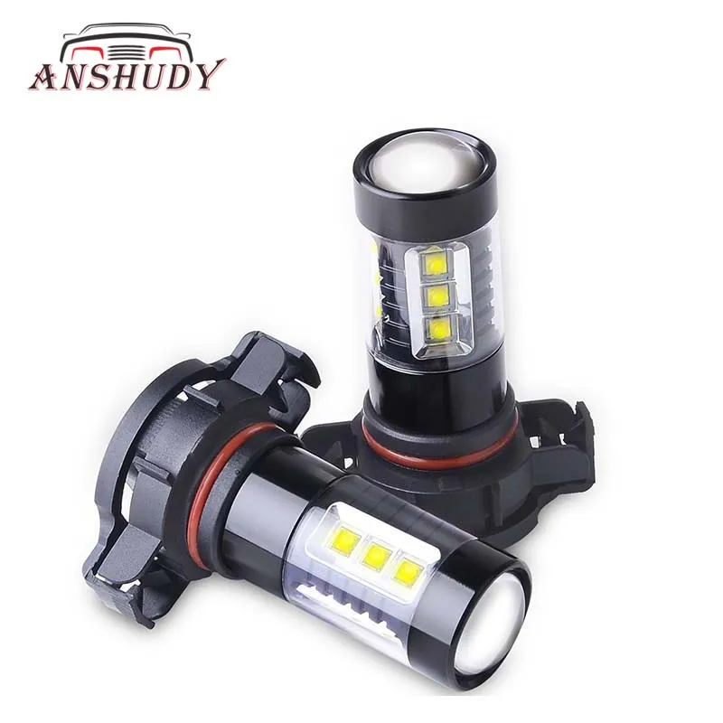 

Car LED Fog Light H16 5202 PSX24W 2504 80W 16SMD High Power Super Bright Auto Front Fog Light DRL Car Styling 12V