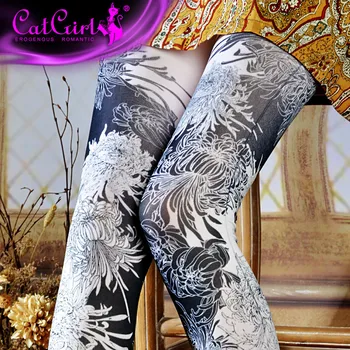 

RUIN Women's tights Ladies Printed Pantyhose Women's Pantyhose With Floral Girls Tights