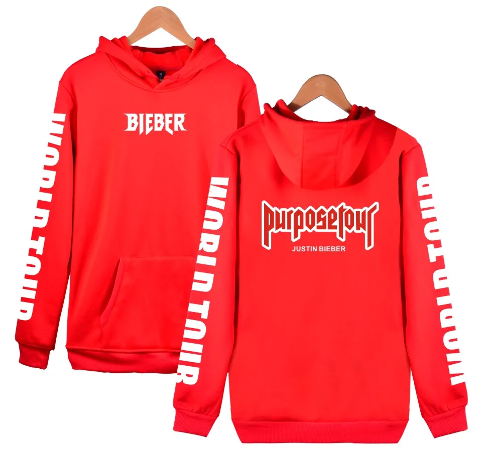 Justin Bieber Purpose Tour New Brand Sweatshirt Men Hoodies Fashion Justin Bieber Hoodies and Sweatshirts Clothes 4xl XXS