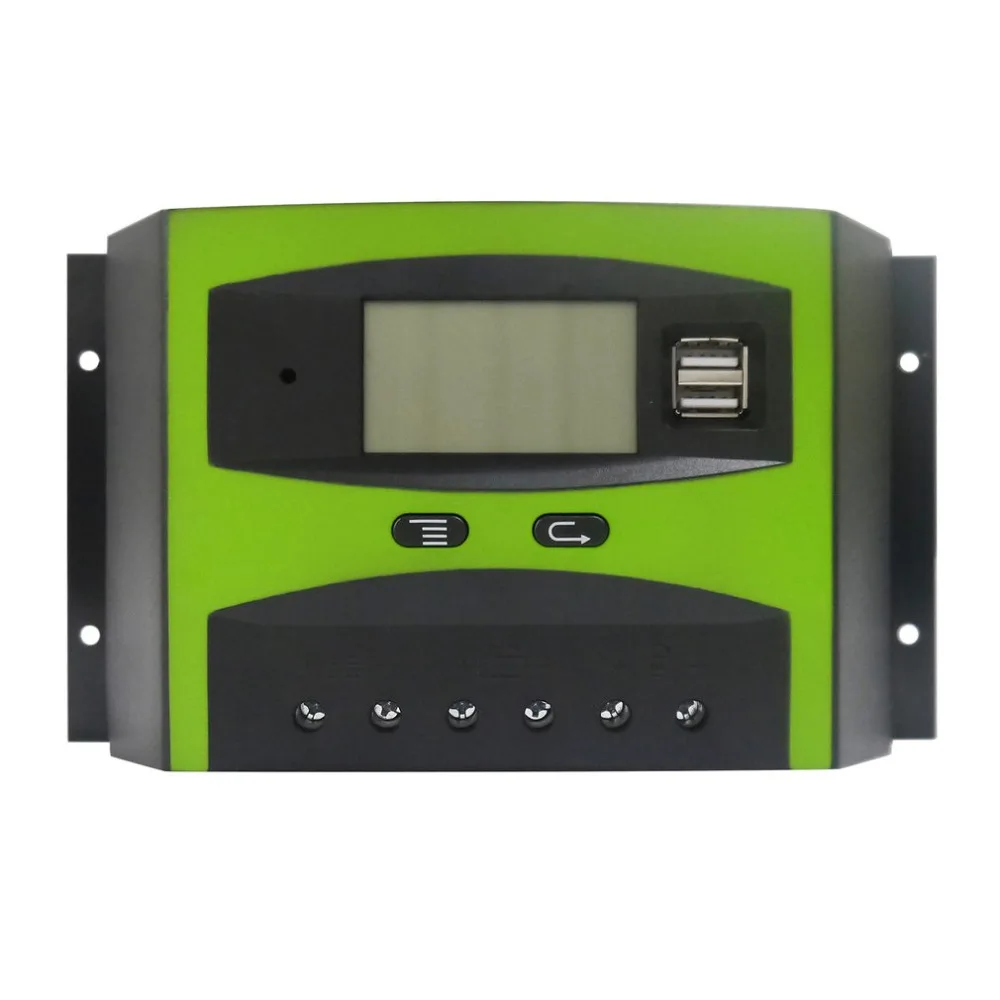 

Smart Solar Charge Controller Light Photovoltaic Controller 48V 30A with Easy-to-read LCD Screen & USB Ports LD3048