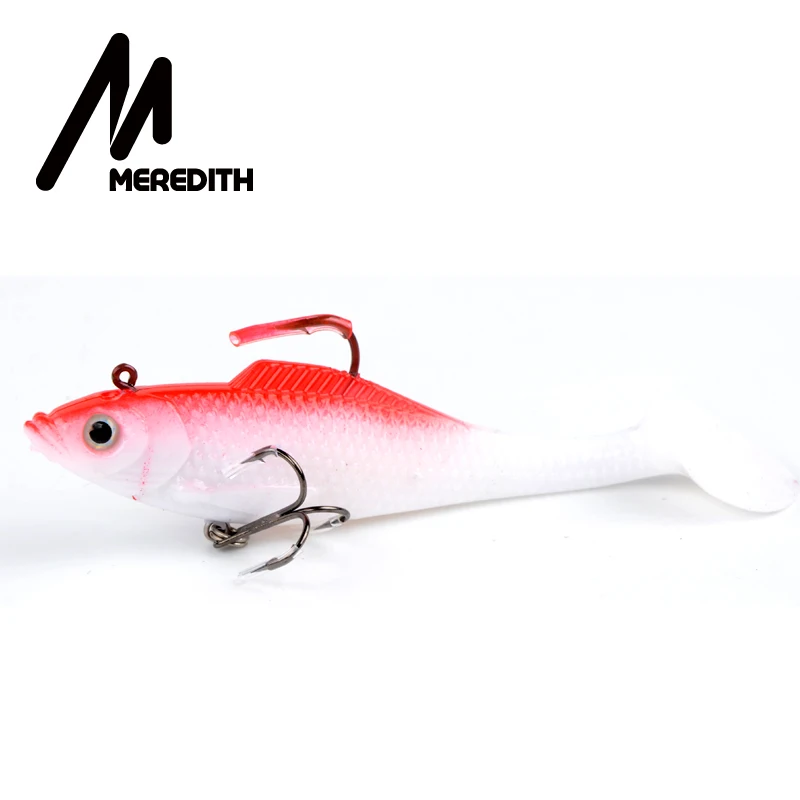 Meredith fishing 3 шт. 18 г 10 см длинный хвост рыболовные снасти мягкие приманки воблеры мягкие свинцовые рыболовные приманки светящаяся JXJ01-10 - Цвет: B