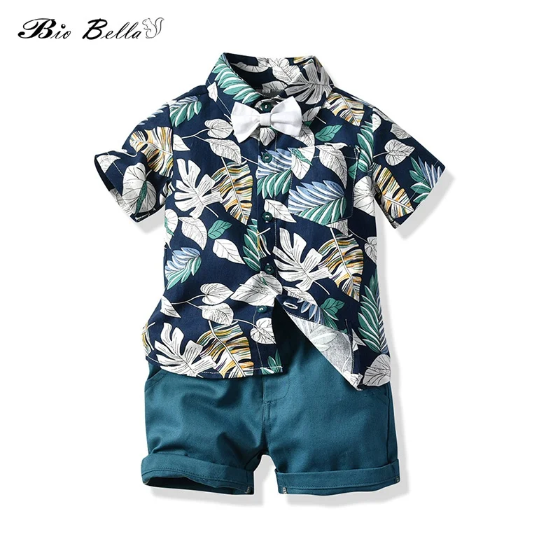 

Formal Suit For Baby Boys Kids Formal School Student Wear Gentleman Kids Strap Shirt Pants Bowtie 2Pcs Performance Costumes
