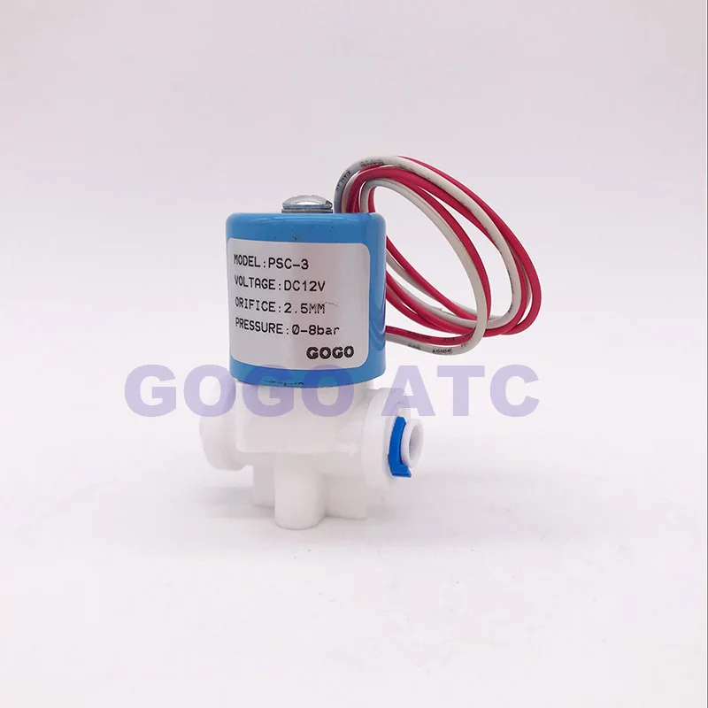 PSC 3 2 way Plastic water dispenser micro solenoid valve 1/4" pipe 24V