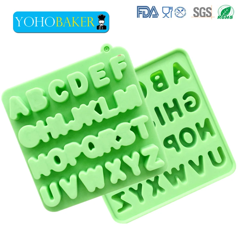 26 Cup English Letter Chocolate Mold Easy Demoulding Silicone Letter