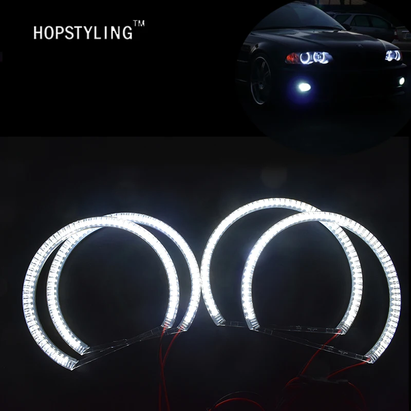 Супер белый 4x106 мм SMD LED Ангельские глазки для BMW E46 2D 2 двери купе/Cabrio LED Ангельские глазки halo Кольца комплект светодиодных фар авто