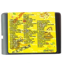 MD 67 Em 1 cartucho de Jogo Com Alien 3, Musha, Turrican, Menina mágica. Zoom, PAC Mania MegaDrive GENESIS SEGA de 16 bits Do Jogo