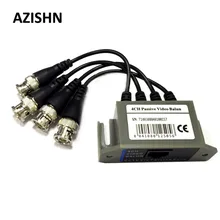 AZISHN 4CH HD пассивный видео балун трансивер BNC к UTP RJ45 CCTV через витые пары для AHD TVI CVI камера DVR CCTV система
