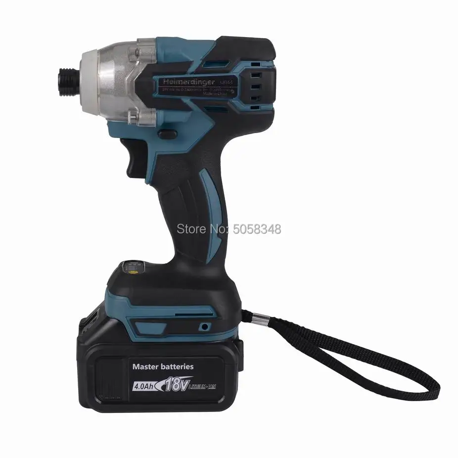  Electric Rechargeable cordless brushless impact driver drill with one 18V 4.0Ah Lithium Battery