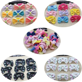

isnice Bow hair bands Girl gum for hair ornaments ,High quality hair ornament Flower lace hair accessories wholesaler