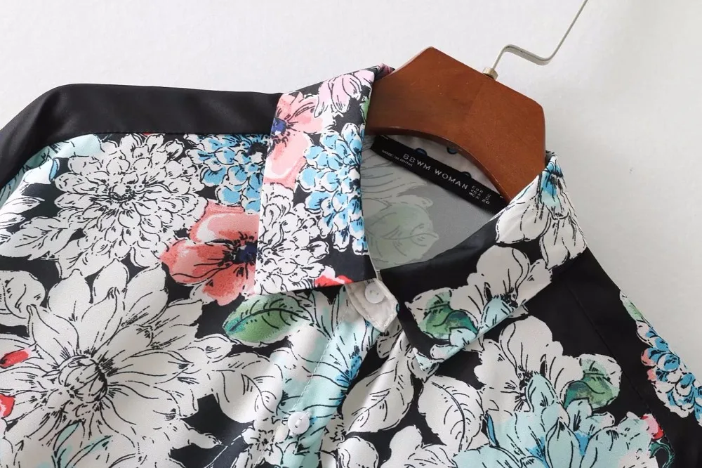 Новинка, модная женская винтажная рубашка с длинным рукавом и цветочным принтом в горошек, ретро-кимоно, повседневные облегающие шикарные блузки, женские топы LS1890