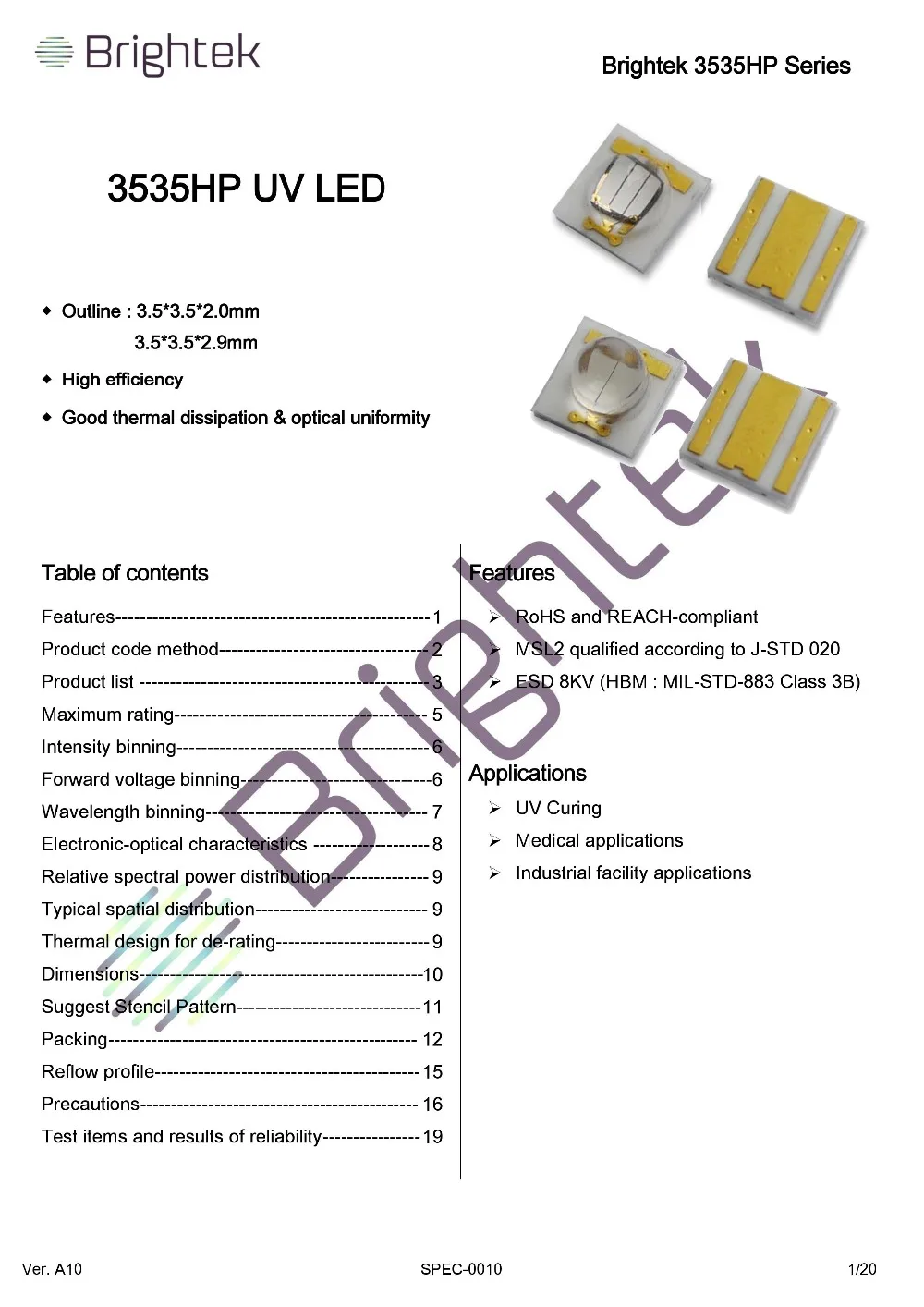 30 шт. HONGLI сменный CREE LG 3535 1-2W UVA UVB UVC светодиодный 390-395-400NM