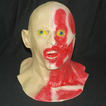 

Terror Halloween two-face people mask Natural latex Halloween headgear