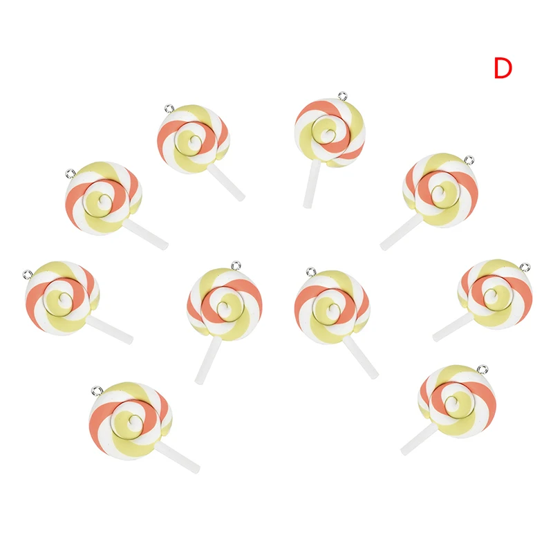 10 шт./лот, милые мягкие керамические леденцы, подвески в виде бутылки, украшения из смолы, сделай сам, серьги, ожерелье, сделай сам - Окраска металла: D