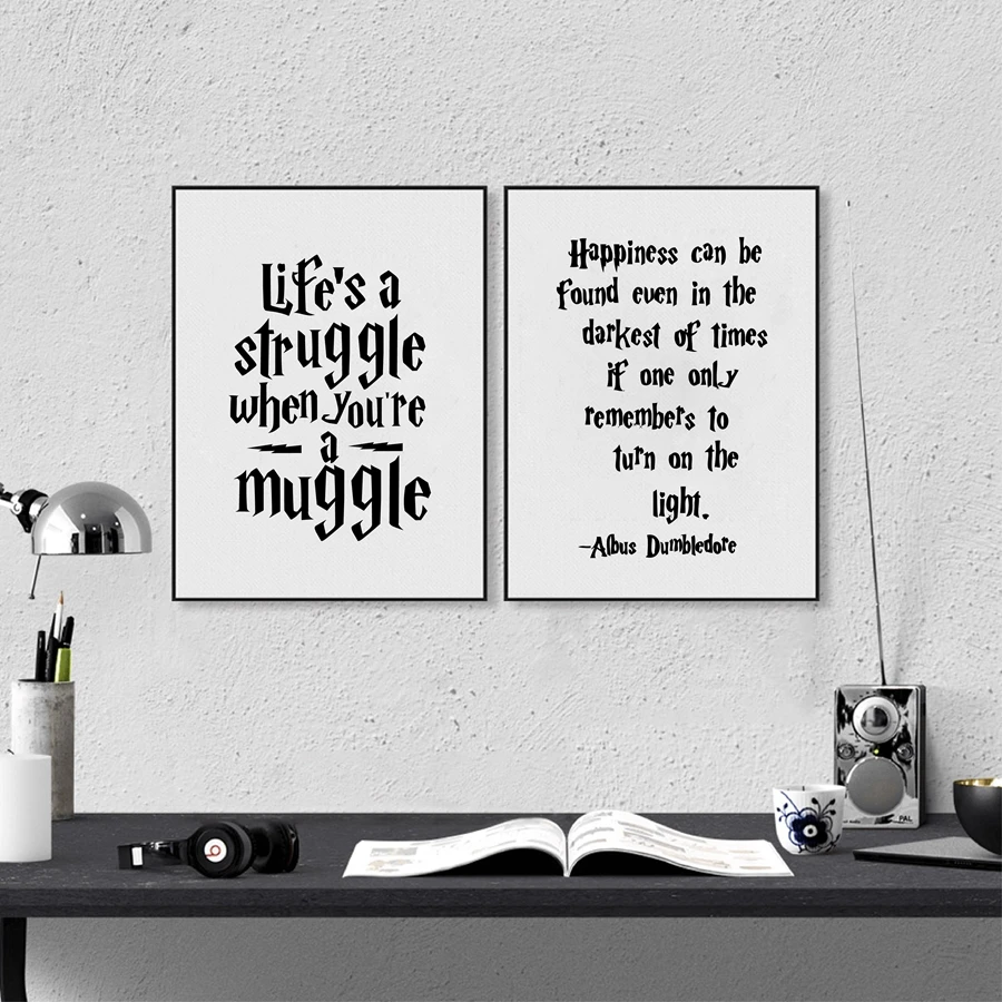 Life's a Struggle When You're a Muggle: How This Harry Potter Canvas Print  Turns Frustration Into Fun, image size:900x900