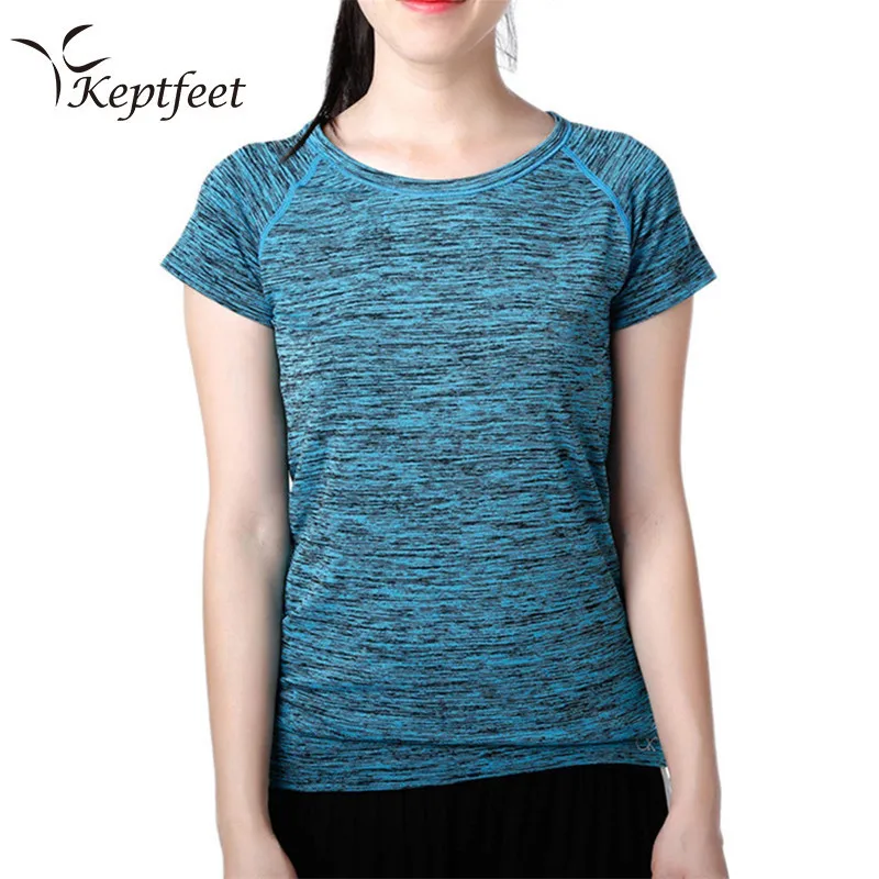 Женская быстросохнущая спортивная рубашка, профессиональные дышащие футболки с коротким рукавом для занятий йогой и фитнесом