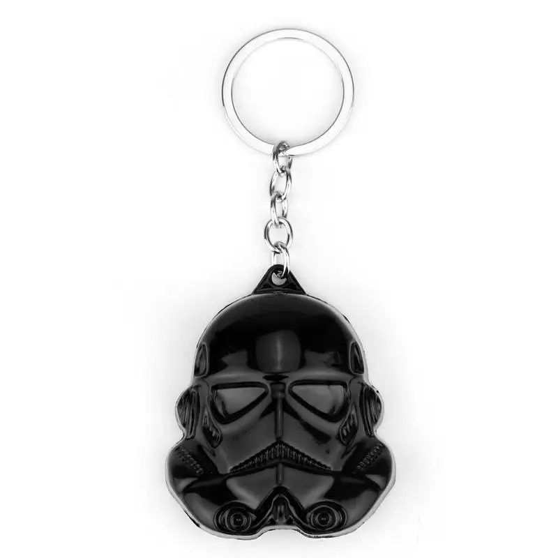 11 Style Star Wars Keychain StormTrooper Helmet Storm Trooper Pendant Key Chain Darth Vader Mask Superhero Keyring Key chain - Цвет: black