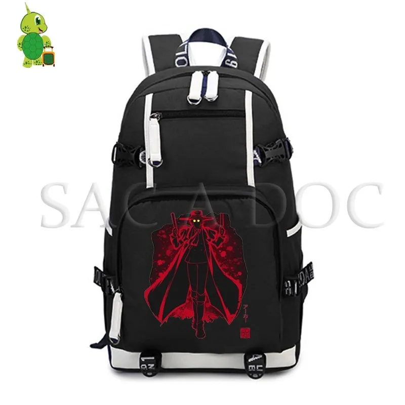 

Anime Hellsing Alucard Fluorescence Backpack Women Men Large Laptop Backpack School Bags for Teenagers Casual Travel bags