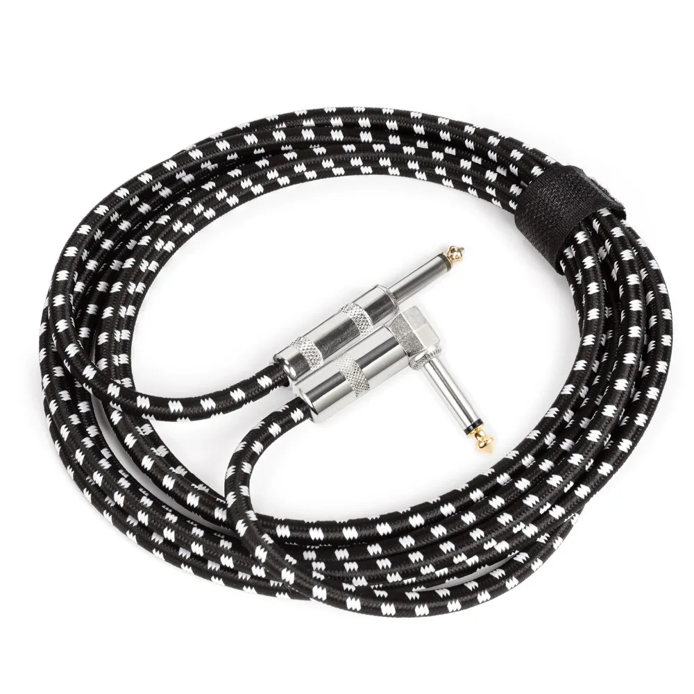 

Donner Guitar Cable 10 ft, Premium Electric Instrument Bass Cable AMP Cord 1/4 Right Angle to Straight