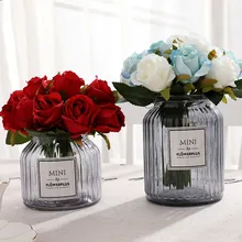 12 шт./лот, искусственные розы, свадебный букет, Королевская роза из шелка, искусственные цветы для украшения дома, декор для свадебной вечеринки