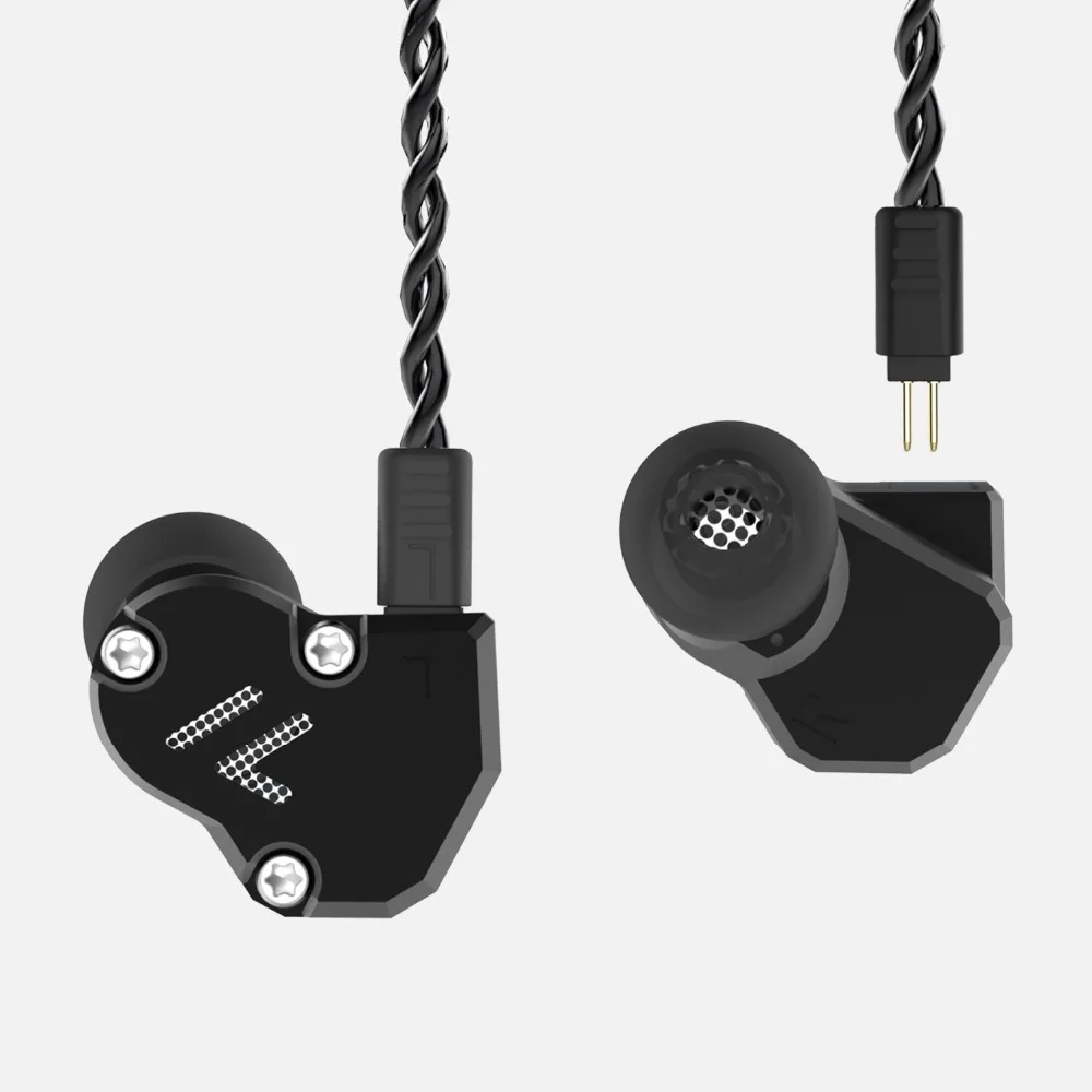 Гибридные наушники вкладыши Revonext QT2S 2DD + 1BA Hi Fi DJ монитор спортивные для бега