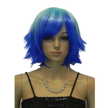 StrongBeauty женские парики косплей сторона взрыва короткие слойные волосы синий, черный 11 цветов полный синтетический парик