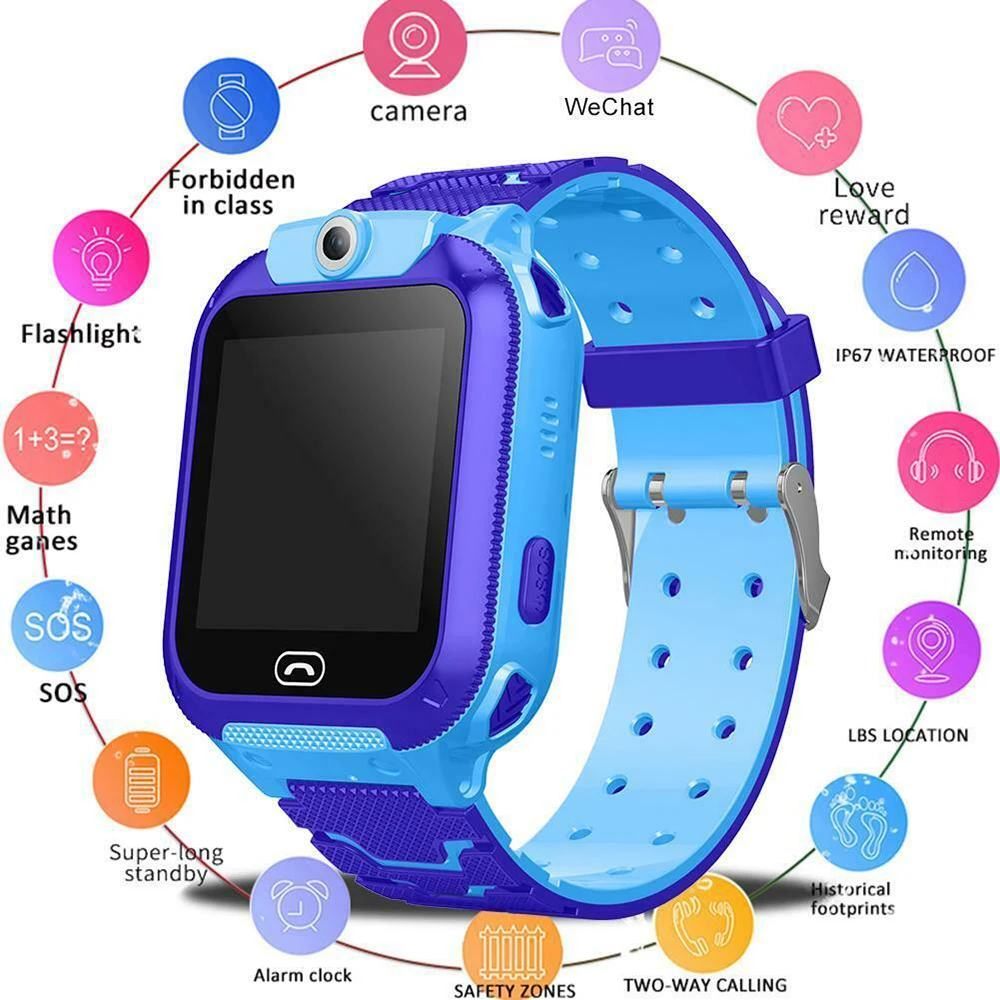 

GPS Child Smart Watch Phone Position Children Watch 1.44 inch Color Touch Screen SOS Alarm Waterproof Smart Baby Remote Camera