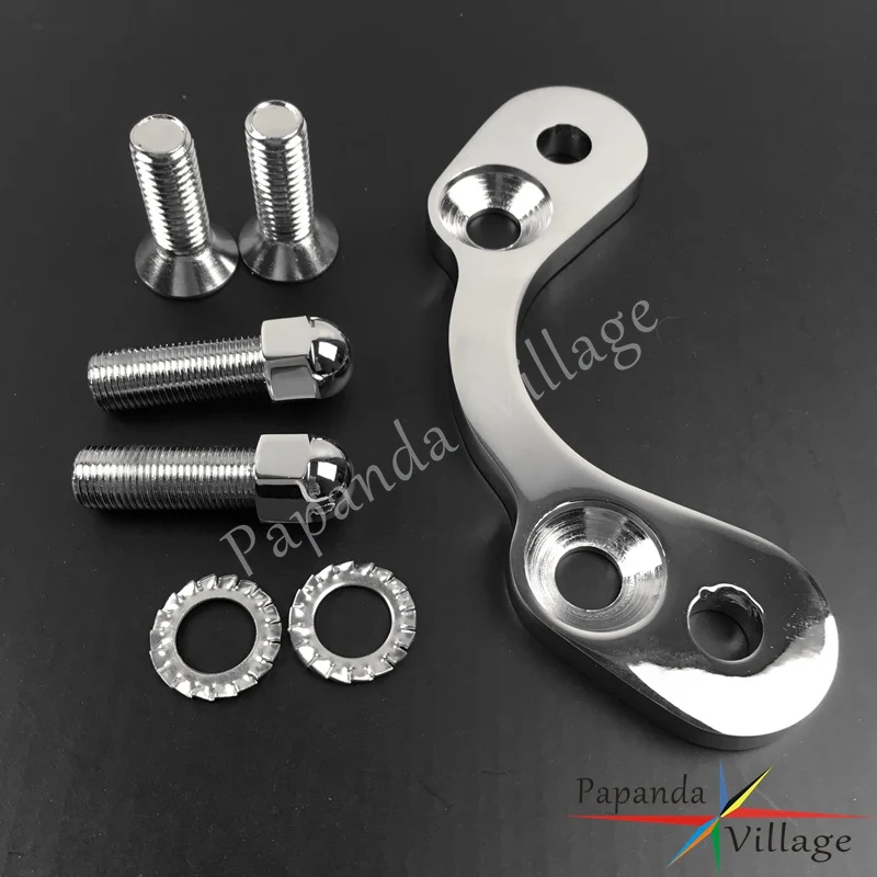 

Chrome Motorcycle Custom Spring Fork Tree Handlebars Top Clamp Bar Riser Mount Clamp Adapter for Harley DNA Paughco MID-USA