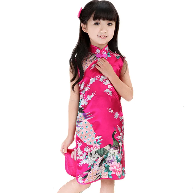 

2019 Summer Cheongsam Baby Girls Dress Costume Vestidos Children Clothing Dresses Girls Party Vetement Enfant Fille Kids Clothes