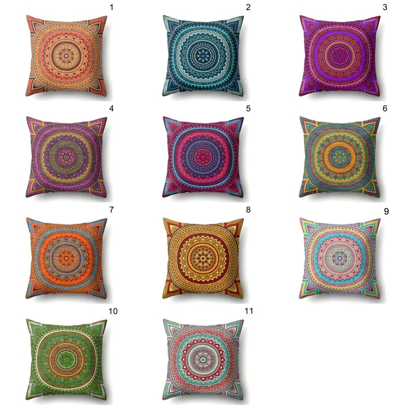 

Bohemian Cushion Cover Mandala Floral Pattern Square 45 x 45 cm for Car Seat Sofa LBShipping