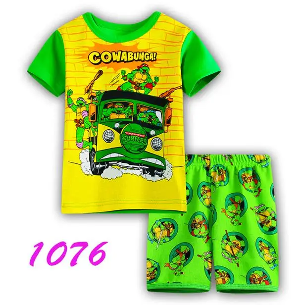 Дизайнерский комплект одежды для мальчиков и девочек, детские пижамы, пижамы с короткими рукавами, детская одежда для сна с рисунком клубники для девочек - Цвет: color at picture