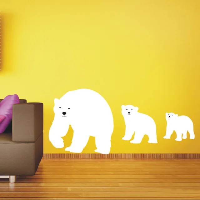 New Polar Bear Vinyl Wall Animal Decals Bear Mother Bear ...