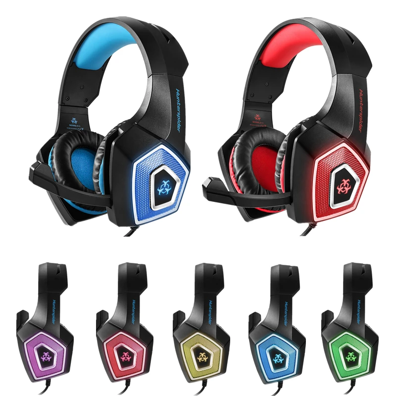 

Hunterspider V1 3.5mm Game Gaming Headphone Headset Earphone With Microphone LED Light Headphones for Computer/Laptop Tablet/PC