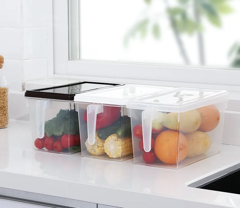 Коробки для хранения холодильника, кухонные Прозрачные PP Ящики для хранения зерна контейнер для хранения фасоли содержат герметичный Домашний Органайзер контейнер для еды