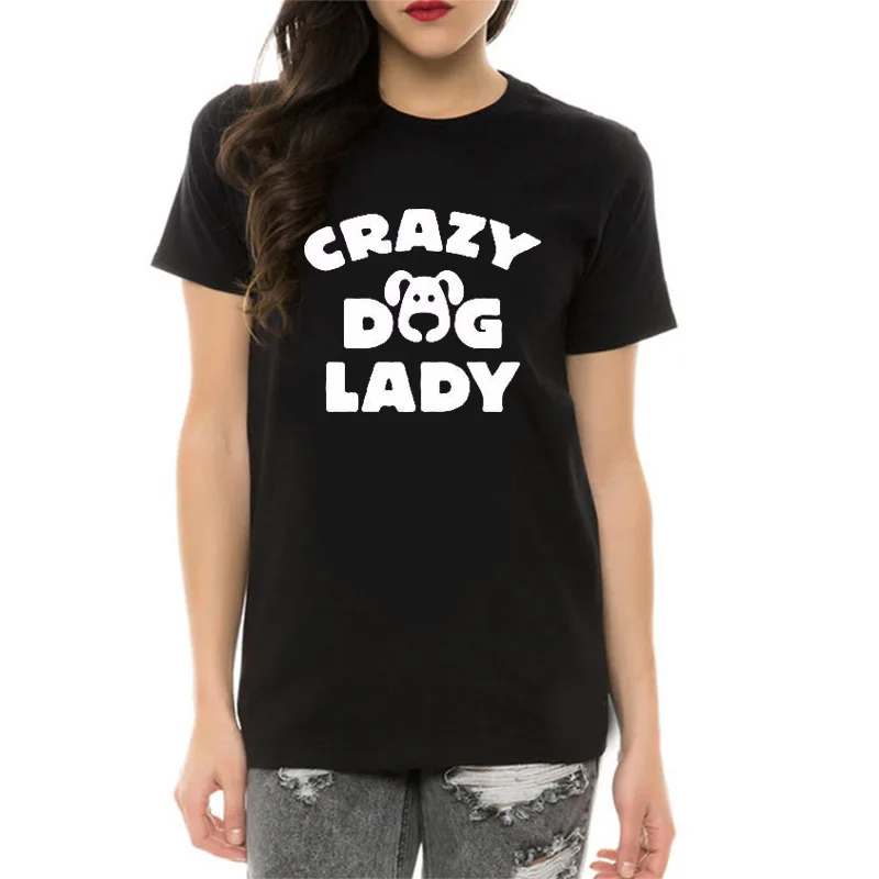 Женская футболка с короткими рукавами Crazy Dog повседневные летние топы больших