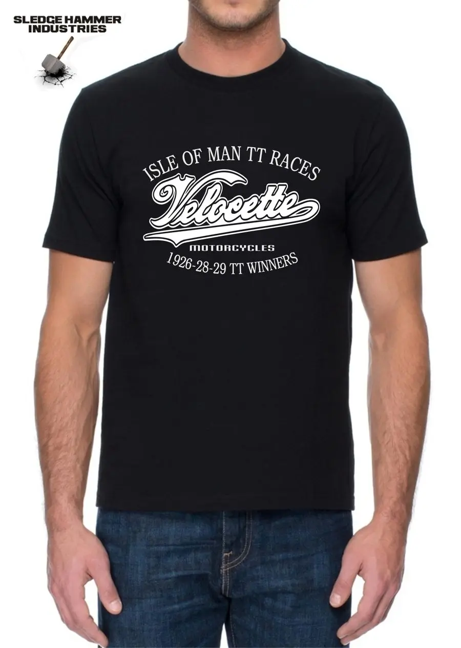 Men T-Shirt Men Clothing Plus Size VELLOCETTE ISLE OF MAN MOTORCYCLE T SHIRT, Men's T Shirt ,Motorcycle T Shirt Tee Shirt